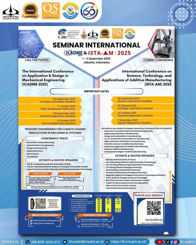 📢 CALL FOR PAPERS – ICADME 2025 & ISTA-AM 2025 📢