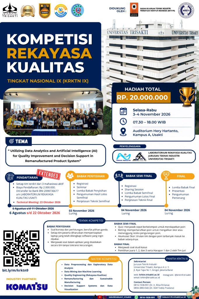Kompetisi Rekayasa Kualitas Tingkat Nasional (KRKTN) IX